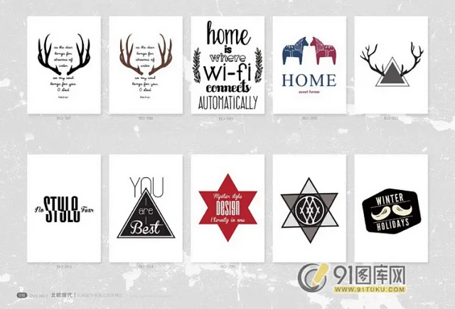 高清装饰画画芯图库第一期 北欧抽像静物建筑客厅装饰画素材