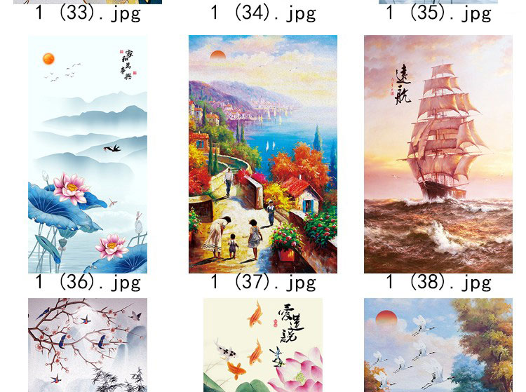 装饰画画芯素材高清新图库现代简约北欧新中式抽象玄关走廊过道