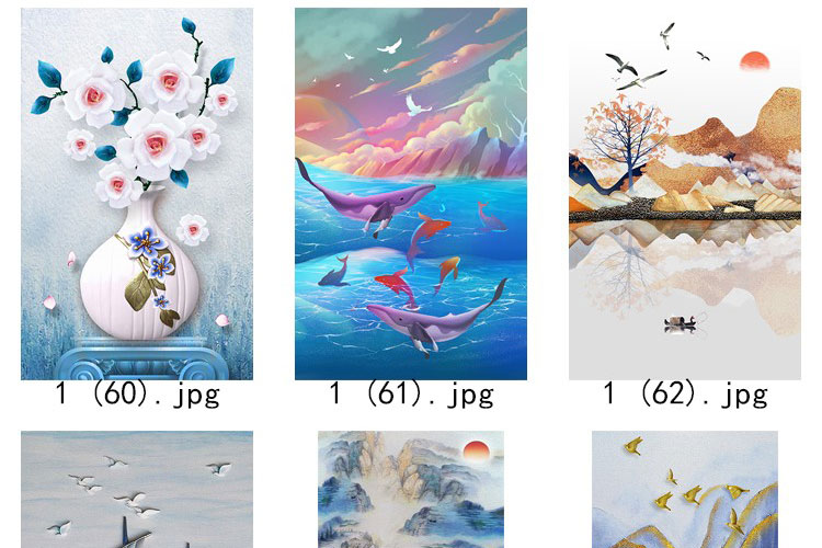 装饰画画芯素材高清新图库现代简约北欧新中式抽象玄关走廊过道