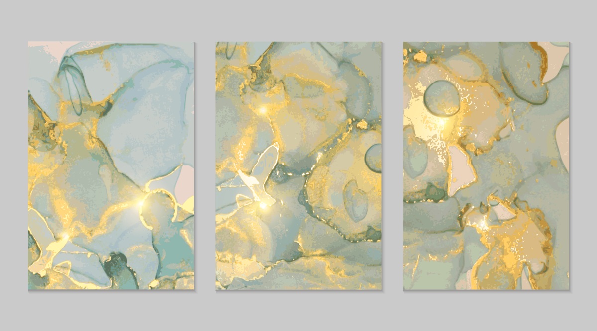 北欧风抽象大理石纹金箔彩色现代简约轻奢装饰画高清素材图库