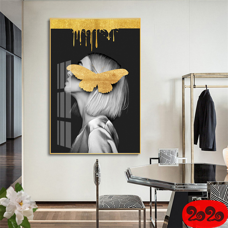 黑白背景装饰画素材高清画芯图库北欧人物动物风景三联画挂画