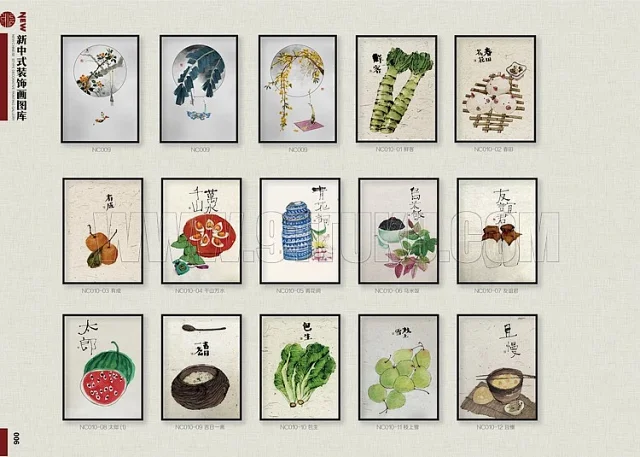 新中式装饰画图库
