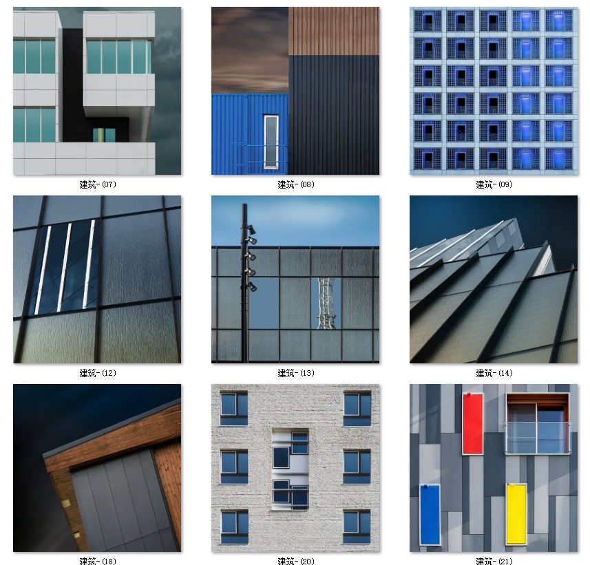 现代简约北欧风工业风莫兰迪色轻奢建筑摄影装饰画画芯高清素材