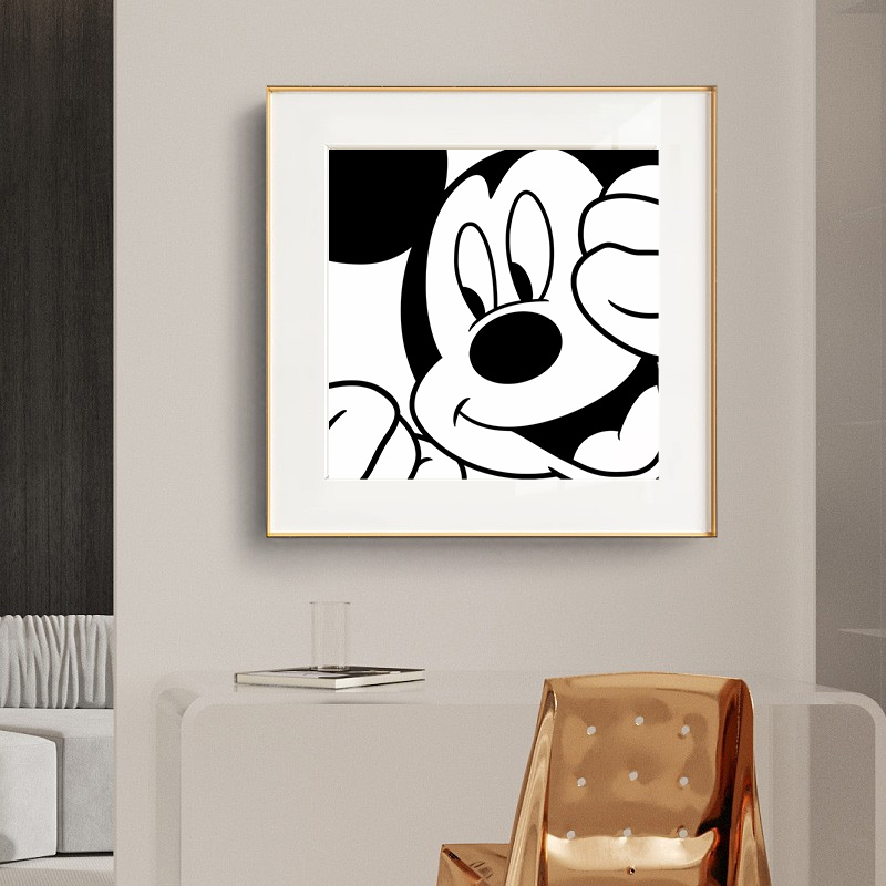 卡通动漫米老鼠米奇米妮书房卧室装饰画餐厅挂画高清素材图片