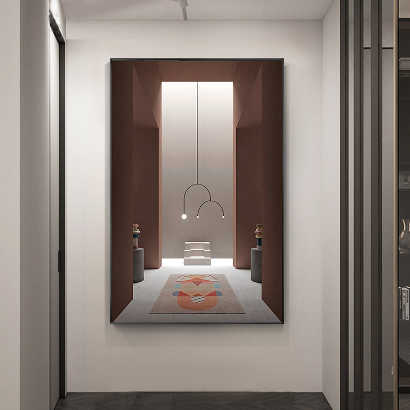 北欧现代简约莫兰迪色室内建筑房间装饰画素材高清画芯图库