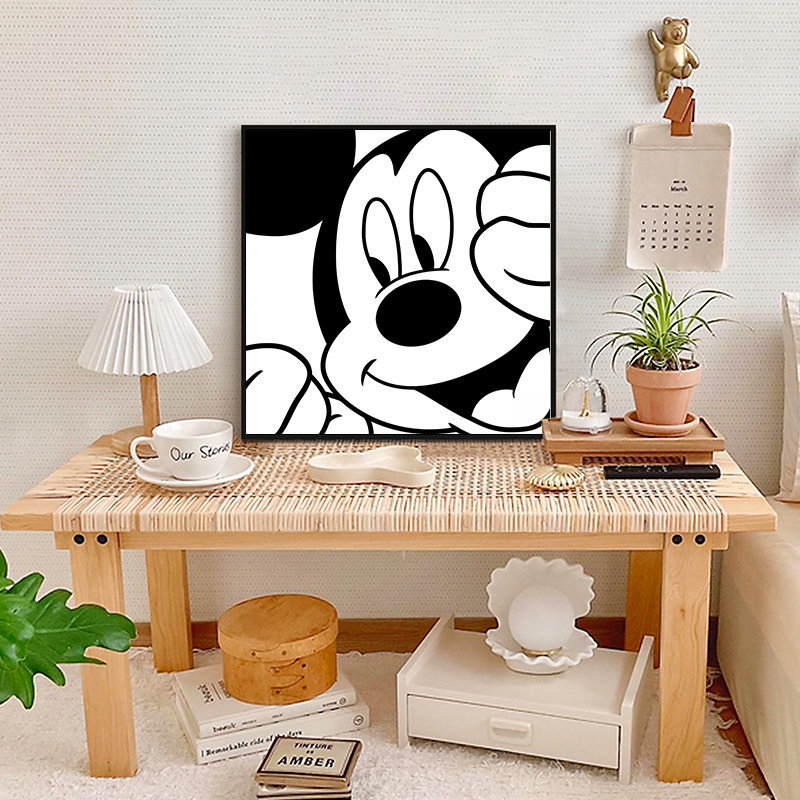 卡通动漫米老鼠米奇米妮书房卧室装饰画餐厅挂画高清素材图片