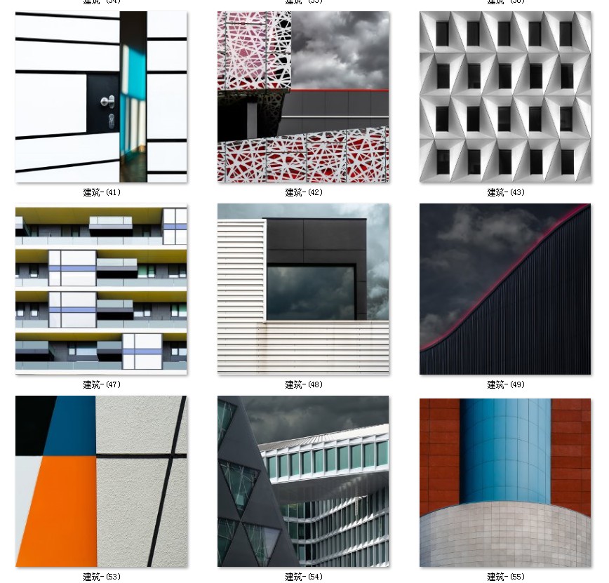 现代简约北欧风工业风莫兰迪色轻奢建筑摄影装饰画画芯高清素材