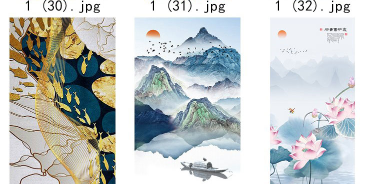 装饰画画芯素材高清新图库现代简约北欧新中式抽象玄关走廊过道