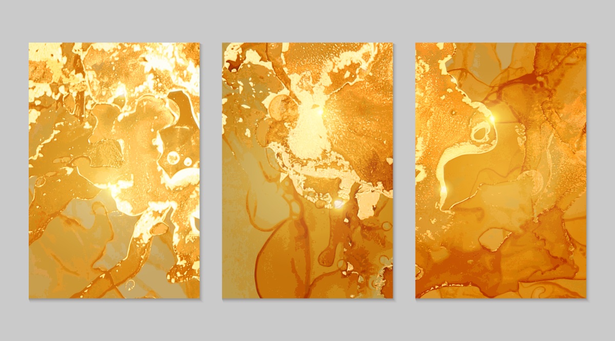 北欧风抽象大理石纹金箔彩色现代简约轻奢装饰画高清素材图库