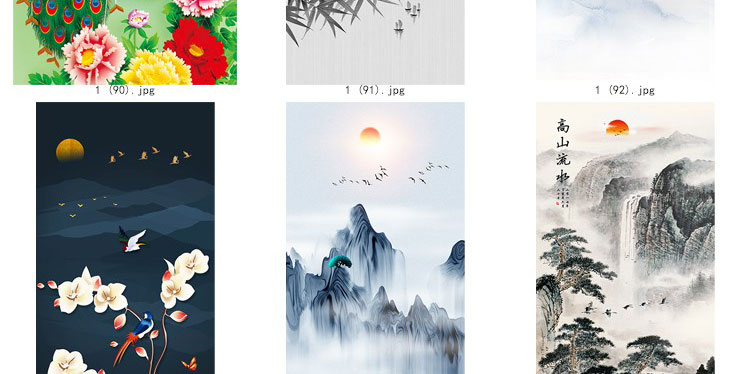 装饰画画芯素材高清新图库现代简约北欧新中式抽象玄关走廊过道