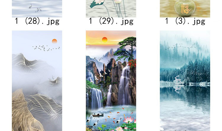 装饰画画芯素材高清新图库现代简约北欧新中式抽象玄关走廊过道