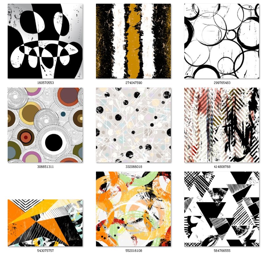 现代简约抽象创意手绘油画AI矢量图北欧风黑白装饰画芯高清素材