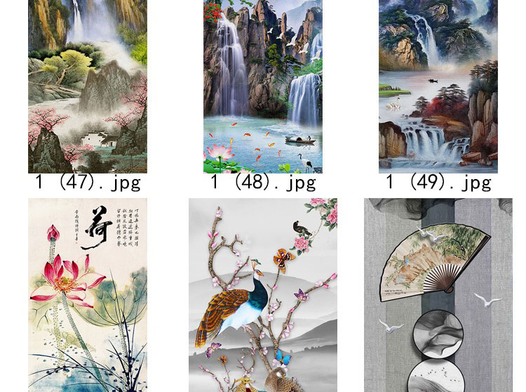 装饰画画芯素材高清新图库现代简约北欧新中式抽象玄关走廊过道