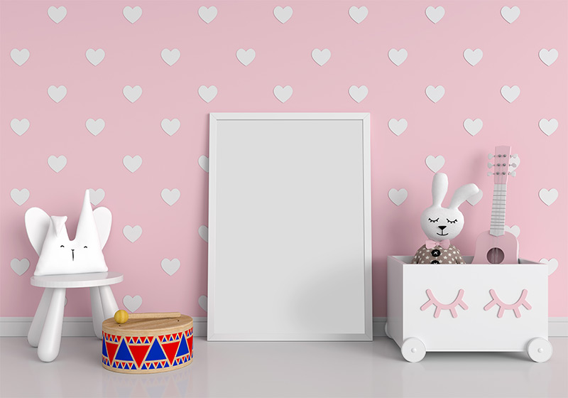 北欧风现代简约PSD样机装饰画场景图家居效果图挂画背景墙图库