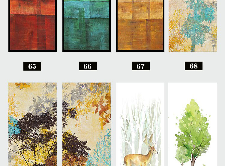 装饰画画芯素材高清新图库现代简约北欧新中式抽象玄关走廊过道