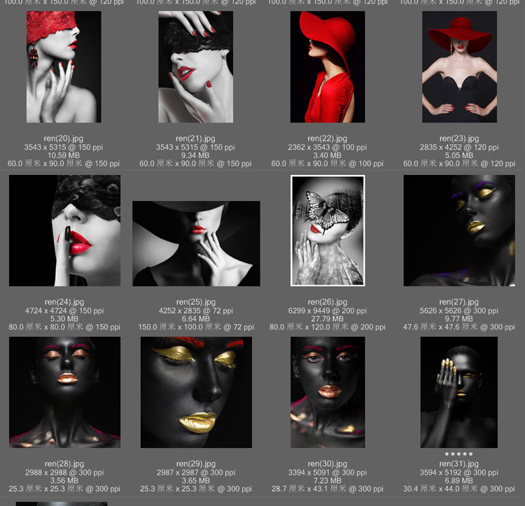 黑白背景装饰画素材高清画芯图库北欧人物动物风景三联画挂画