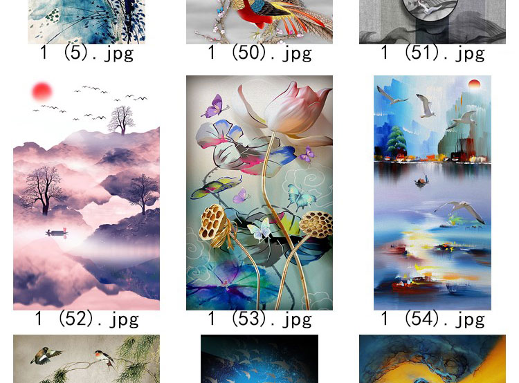 装饰画画芯素材高清新图库现代简约北欧新中式抽象玄关走廊过道