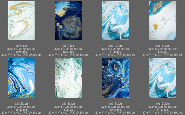 意境蓝色肌理抽象水墨山水大理石纹理背景装饰画高清图设计素材