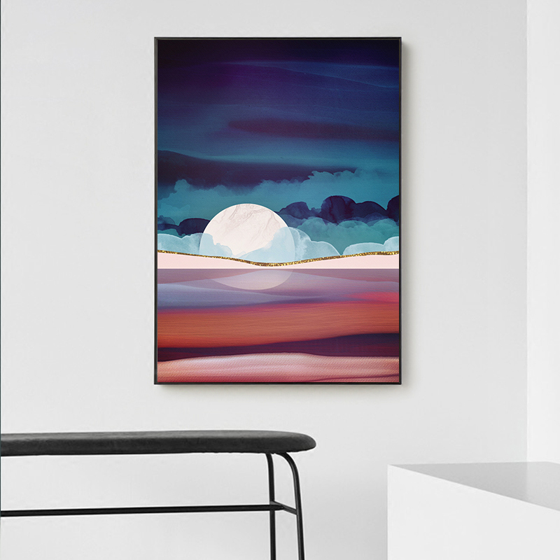 现代轻奢莫兰迪色北欧风抽象装饰画晶瓷画三联画芯高清素材图库