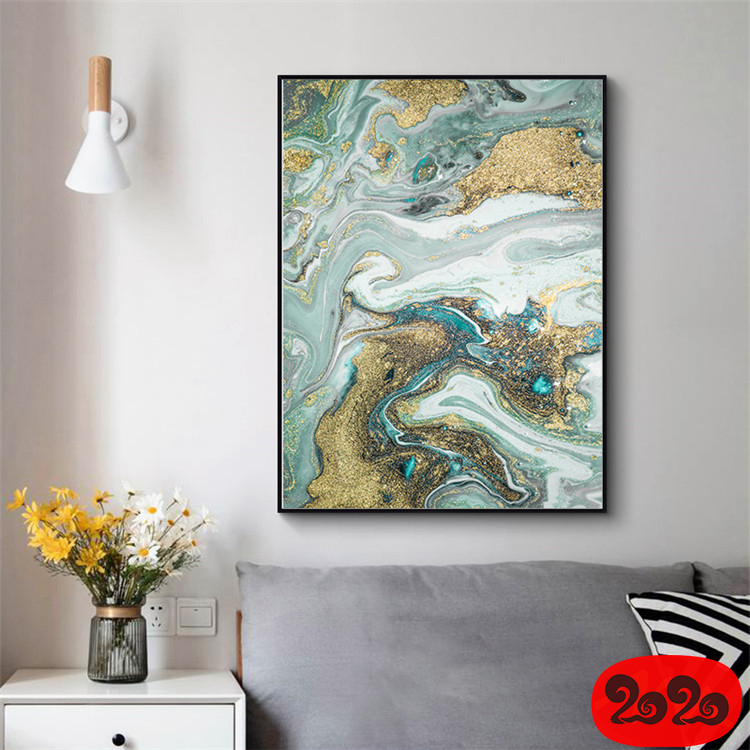 意境蓝色肌理抽象水墨山水大理石纹理背景装饰画高清图设计素材