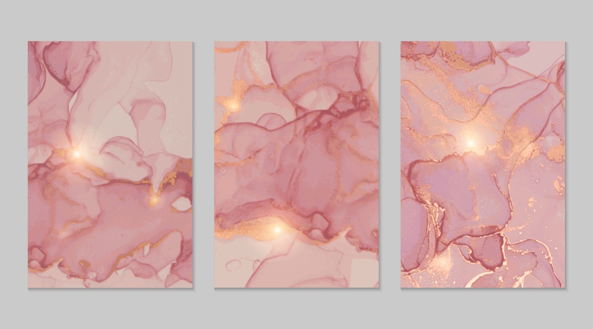 北欧风抽象大理石纹金箔彩色现代简约轻奢装饰画高清素材图库