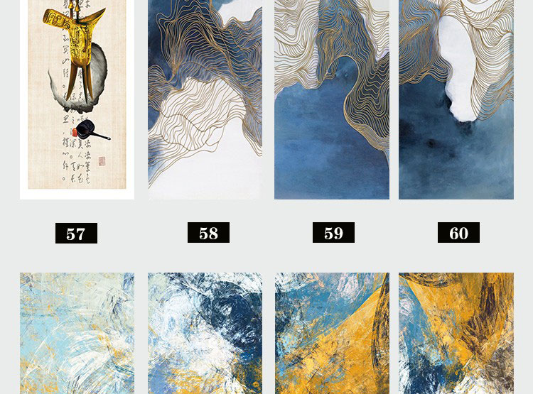 装饰画画芯素材高清新图库现代简约北欧新中式抽象玄关走廊过道