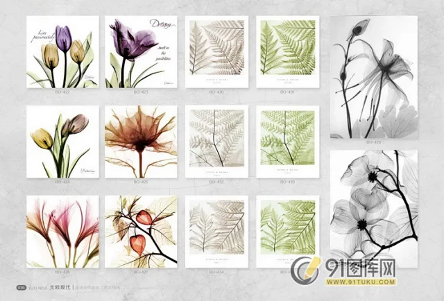 高清装饰画画芯图库第一期 北欧抽像静物建筑客厅装饰画素材