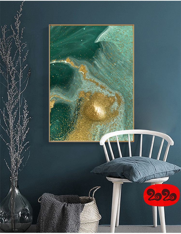 意境蓝色肌理抽象水墨山水大理石纹理背景装饰画高清图设计素材