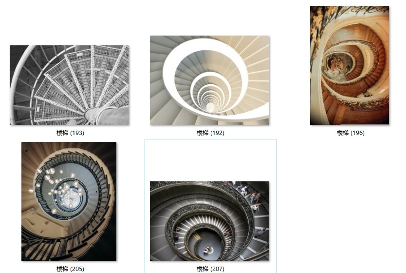 现代简约旋转楼梯建筑艺术视觉空间延伸玄关装饰画高清素材