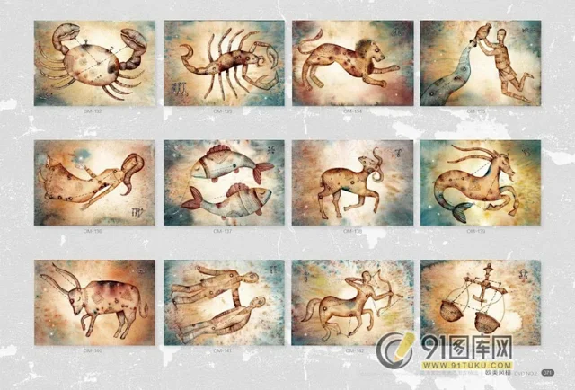 高清装饰画画芯图库第一期 北欧抽像静物建筑客厅装饰画素材