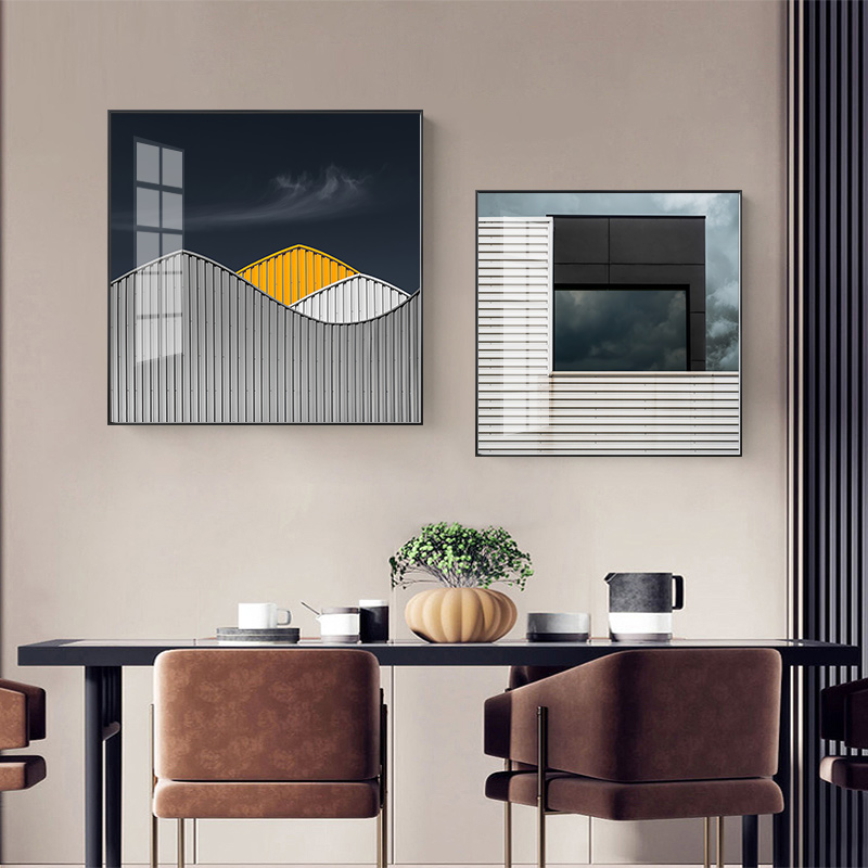 现代简约北欧风工业风莫兰迪色轻奢建筑摄影装饰画画芯高清素材