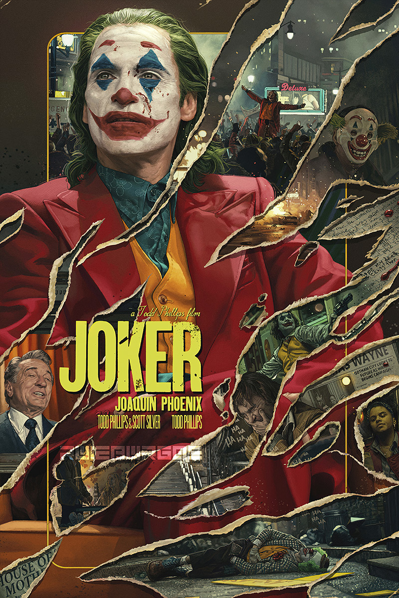 小丑joker人物电影剧照海报哥谭市挂画装饰画画芯高清素材图库