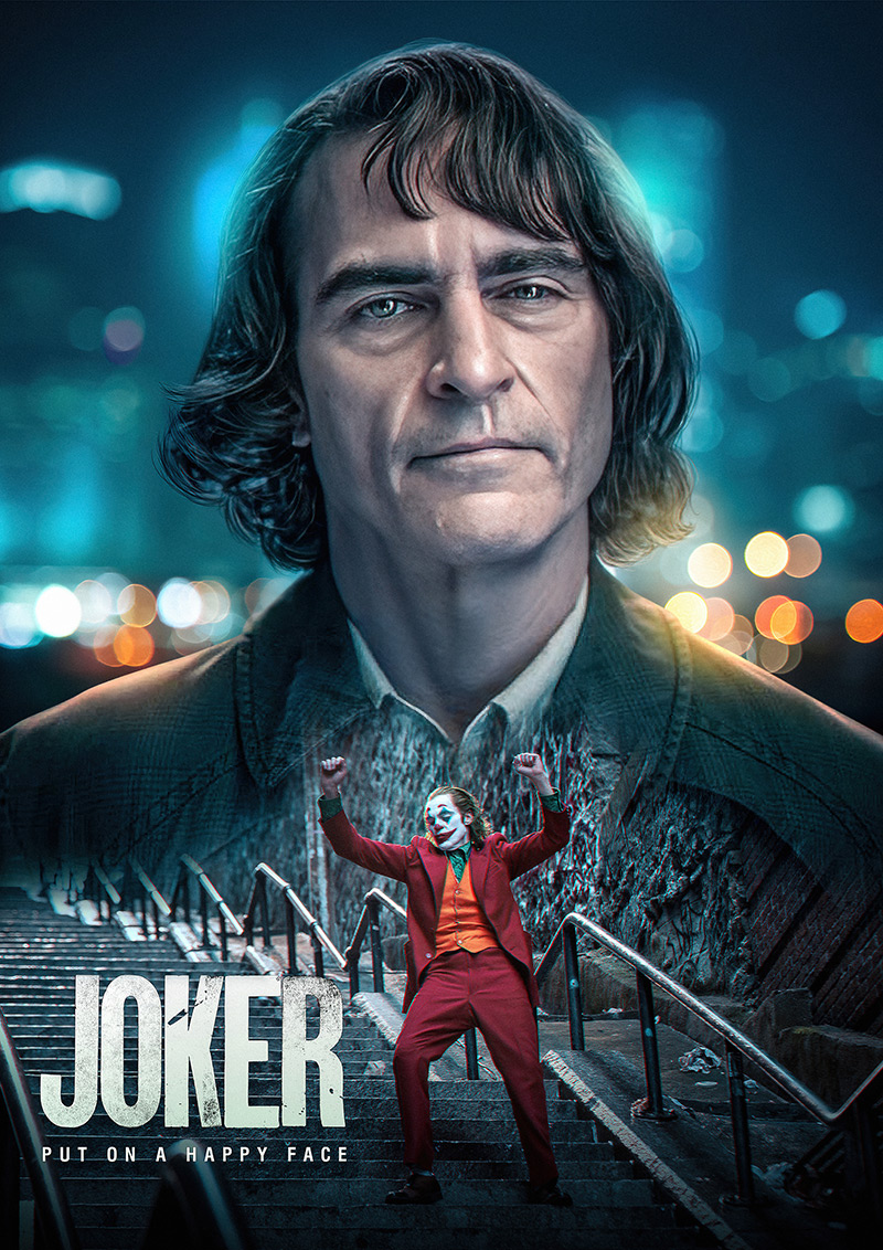 小丑joker人物电影剧照海报哥谭市挂画装饰画画芯高清素材图库