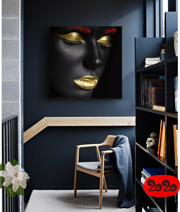 黑白背景装饰画素材高清画芯图库北欧人物动物风景三联画挂画