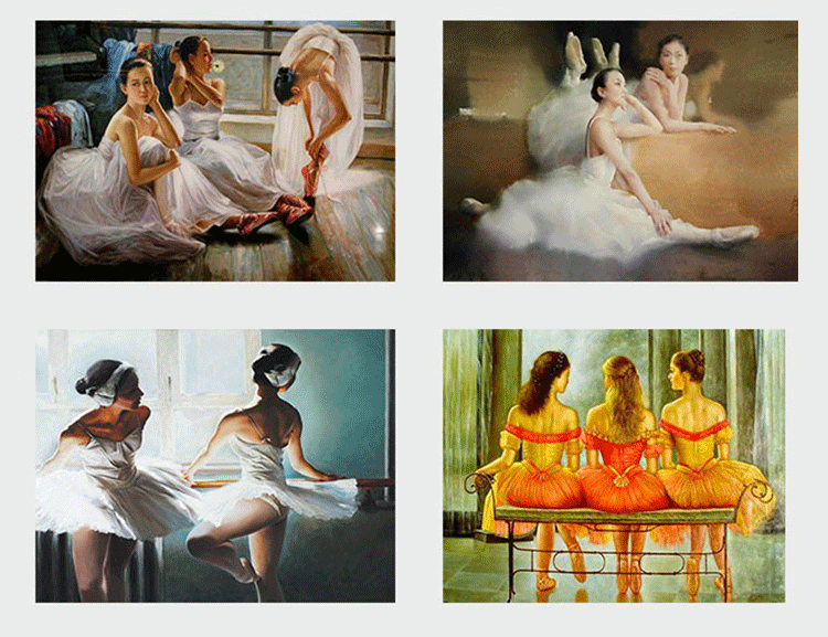 芭蕾舞蹈艺术学校教室练舞房装饰画油画素材高清图库喷绘源文件