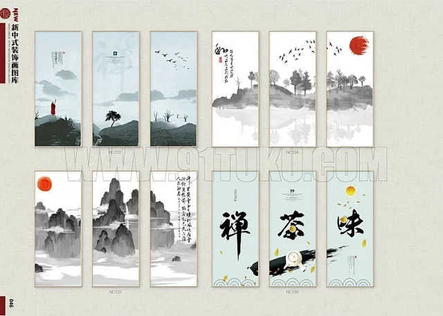 新中式装饰画图库