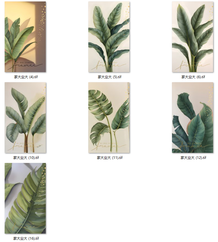 现代北欧侘寂家大业大热带绿植芭蕉叶玄关装饰画高清素材图库