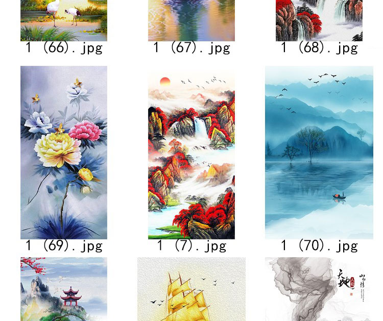 装饰画画芯素材高清新图库现代简约北欧新中式抽象玄关走廊过道